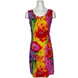 Jams World Vintage Hawaiian Dress 9 Sleeveless Mini Tropical